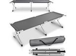 Tresko Xxl Lettino Da Campeggio 210 X 90 X 42 Cm Lettino Da Campeggio Pieghevole Fino A 150 Kg Xxl Grigio