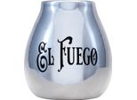 Tazza Mate In Ceramica Con Logo El Fuego (Argento) 350 Ml