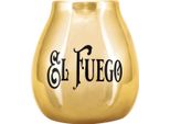 Tazza Mate In Ceramica Con Logo El Fuego (Oro) 350 Ml