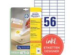 Avery Zweckform L6027REV-25 Etichette Universali Avery Zweckform, 52,5 X 21,2 Mm, Bianco
