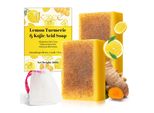 Sapone Alla Curcuma Sapone All'acido Kojico Sapone Al Limone Sapone Per Il Viso Sapone Per La Pelle, 2X 100G