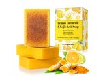Sapone Alla Curcuma Sapone All'acido Kojico Sapone Al Limone Sapone Per Il Viso Sapone Per La Pelle, 3X 100G
