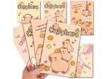 Edibazzar | Taccuino 4 Pezzi Capibara Colorato Foderato 60 Pagine A5