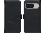 Google Pixel 10/Google Pixel 10 Pro Custodia - Vera Pelle - Selencia Flip Cover - Nero