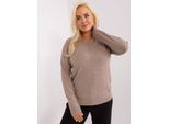 P-M Maglione Con Bottoni Da Donna Bernaldus Beige Scuro Xl/Xxl