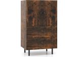 Credenza In Legno Costway, Mobile Buffet Con Gambe In Metallo, Cassetti E Ante, Mobile Contenitore, 60X41,5X102Cm, Caffè