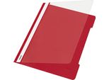 Leitz 4191-00-25 4191 Raccoglitore A Fogli Mobili - A4, Campo Di Etichettatura Lungo, Pellicola Pp, Rosso
