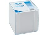 Wedo Zettelbox, Aus Kunststoff, Glasklar, Fllung: Weiá