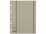 Elba 400004668 TrennbläTter Mit Perforation - A4 ÜBerbreite, Grau, 100 StüCk