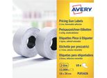 Avery PLR1626 - Carta - Adesivo Rimovibile - Bianco - 26 X 16 Mm 12000 Etichette (10 Rotoli X 1200) Etichette Per Cartellini Dei Prezzi