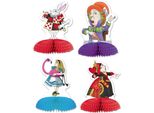 Decorazioni Da Tavola Alice Nel Paese Delle Meraviglie 4 Pezzi Colorati - Taglia Unica