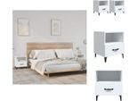 Vidaxl Comodini 2 Pz. Legno Ingegnerizzato Bianco - Comodini