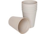 Michelino Serie Di Tumbler Riutilizzabili In Plastica Da 6 Pezzi Alythia Beige