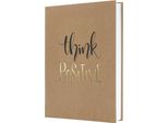 Sigel JN801 Quaderno Sigel Jolie Pure Positivity A5 A Righe, Copertina Rigida Marrone/Nero/Oro 192 Pagine