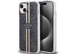 Guess Guhcp15Mh4Psegk Custodia Rigida Per Iphone 15 Plus / 14 Plus 6.7 Czarny/Nero Iml 4G Gold Stripe