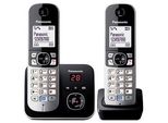 Panasonic KX-TG6822GB Schnurloses Telefon-Set mit Anrufbeantworter schwarz-silber