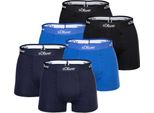 S.Oliver Boxer Uomo, Confezione Da 6 - Boxer, Cotone Elasticizzato Blu M