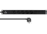 Lanview 19'' Rack Mount Power Strip 1U 10A With 5 X Schuko Type - Rack-Modul (LVR-3MSCH-LIC-SCH5)