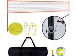 Succebuy Rete Da Pallavolo Portatile Regolabile In Altezza Per Uso Esterno, Robusti Pali In Alluminio, Set Professionale Con Pallone In Pvc, Pompa, Borsa Per Il Trasporto, Per Giardino, Spiaggia, Prato