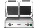 Griglia Di Contatto Hendi - Versione Doppia, Metà Liscia, Metà Scanalata, 230V/3600W, 575X430X(H)510Mm