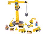 Bigjigs Gru Su Rotaia E Macchine Da Costruzione