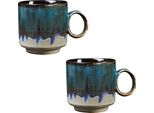 Tazza Da Caffè In Ceramica Kiln Glaze Tazza Da Caffè Di Grande Capacità Con Manico Grande Per L'ufficio Domestico