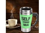Tazza Elettrica Per Caffè E Latte Con Miscelazione Automatica Tazza Intelligente Auto Mescolante In Acciaio Inox Verde 320Ml