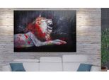 Pittura Ad Olio Leone HWC-H25, Tela Murale Pittura Murale, Dipinto A Mano Xl Murale ~ 120X180Cm