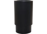 Vivanno Vaso Da Fiori In Vetroresina Escada Rotondo, Nero Opaco - 35X60 Cm