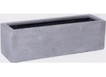 Vivanno Fioriera In Fibra Di Vetro Flobo, Grigio Cemento Design Cemento - 60X17X15 Cm