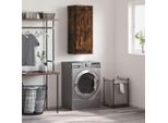 Vidaxl Armadio A Muro In Rovere Fumé 34,5X34X90 Cm Materiale A Base Di Legno