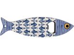 Clayre & Eef Apribottiglie Pesce 5X18 Cm In Ceramica Blu