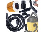 Rosfix Set Tubo Di Aspirazione 4 M E Filtro Lavabile – Ricambio Per Aspirapolvere KäRcher MV2 MV3 WD2 WD3 | Poliestere, 11,5 Cm, Bagnato/Asciutto