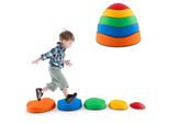 Costway Set Di 5 Pezzi Di Pietre Per Bambini Impilabili Con Bordo Antiscivolo Percorso Ad Ostacoli Giocattolo Per Bambini Da 3 Anni Fino A 80 Kg