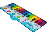 Costway Tappetino Musicale Per Bambini 120X47Cm, Tappetino Per Pianoforte Con 8 Strumenti Musicali, Funzione Di Registrazione E Riproduzione, Tappetino Per Danza, Regalo Giocattolo Per Bambini 1+