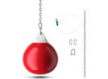 Costway Sacco Da Boxe Ad Acqua Ø45Cm, Sacco Da Boxe Da 50 Kg Con Catena Metallica Regolabile, Fibbie Di Sicurezza E Tubo Dell'acqua, Sacco Da Boxe Per Bambini