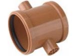 Manicotto Doppio Scorrevole Airfit Pp Plus Dn 160 Per Tubi Kg, Colore Rosso