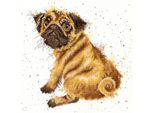 Set Per Punto Croce Bothy Threads "Pug"", 26X26Cm, Xhd11, Schema Di Conteggio"