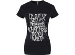 Grindstore - Maglietta "Sono Fuori Dal Letto E Vestita"" Per Donna GR4571 (L) (Nero)"
