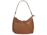 UmhäNgetasche Cluty, Damen, Gr. B/H/T: 31Cm X 24Cm X 7Cm Onesize, Braun (Cognac), Leder, Leicht GläNzend, Unifarben, Taschen UmhäNgetasche, Echt Leder, Made In Italy