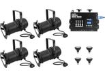 Eurolite Set 4X PAR-30 Spot Sw Dim2Warm + EDX-4 Dmx Rdm Led-Dimmerpack (20000696)