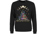 Grindstore - Felpa "Mystical Roots Solstice"" Da Donna - Design Natalizio GR6816 (L) (Nero)"