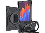 Estuff Defender Case - Cover Posteriore Per Tablet - Silicone, Policarbonato - Nero - 12,4" - Per Samsung Galaxy Tab"