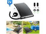 Yakimz Riscaldatore Solare Collettore Solare Per Piscina Di Acqua Calda Collettore Solare Capacità Fino A 15 Litri 2 Pezzi 110X69X14Cm