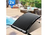 Jopassy Riscaldatore Solare Collettore Solare Per Piscina Di Acqua Calda Collettore Solare Capacità Fino A 15 Litri 2 Pezzi 110X69X14Cm