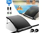 Riscaldatore Solare Jopassy Capacità Fino A 15 Litri Riscaldatore Solare Per Piscine Fuori Terra Collettore Solare Per Acqua Calda 3 Pezzi 110X69X14Cm