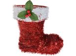 Clayre & Eef Decorazione Natalizia Stivale 26 Cm Plastica Rossa