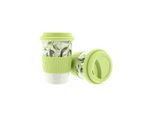 Set Di 10 Tazze Da Caffè Da Portare Via, Tazza Da Caffè In Porcellana Con Coperchio 250Ml Verde Chiaro