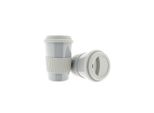 Set Di 10 Tazze Da Caffè Da Portare Via, Tazza Da Caffè In Porcellana Con Coperchio 250Ml Grigio