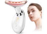 Massaggiatore Facciale Contro Le Rughe, Con 3 Modalità, Dispositivo Facciale Di 45℃ V Face Beauty Meter Per Il Rafforzamento E Il Sollevamento Della Pelle Massaggio Facciale Ems Per Donne E Uomini